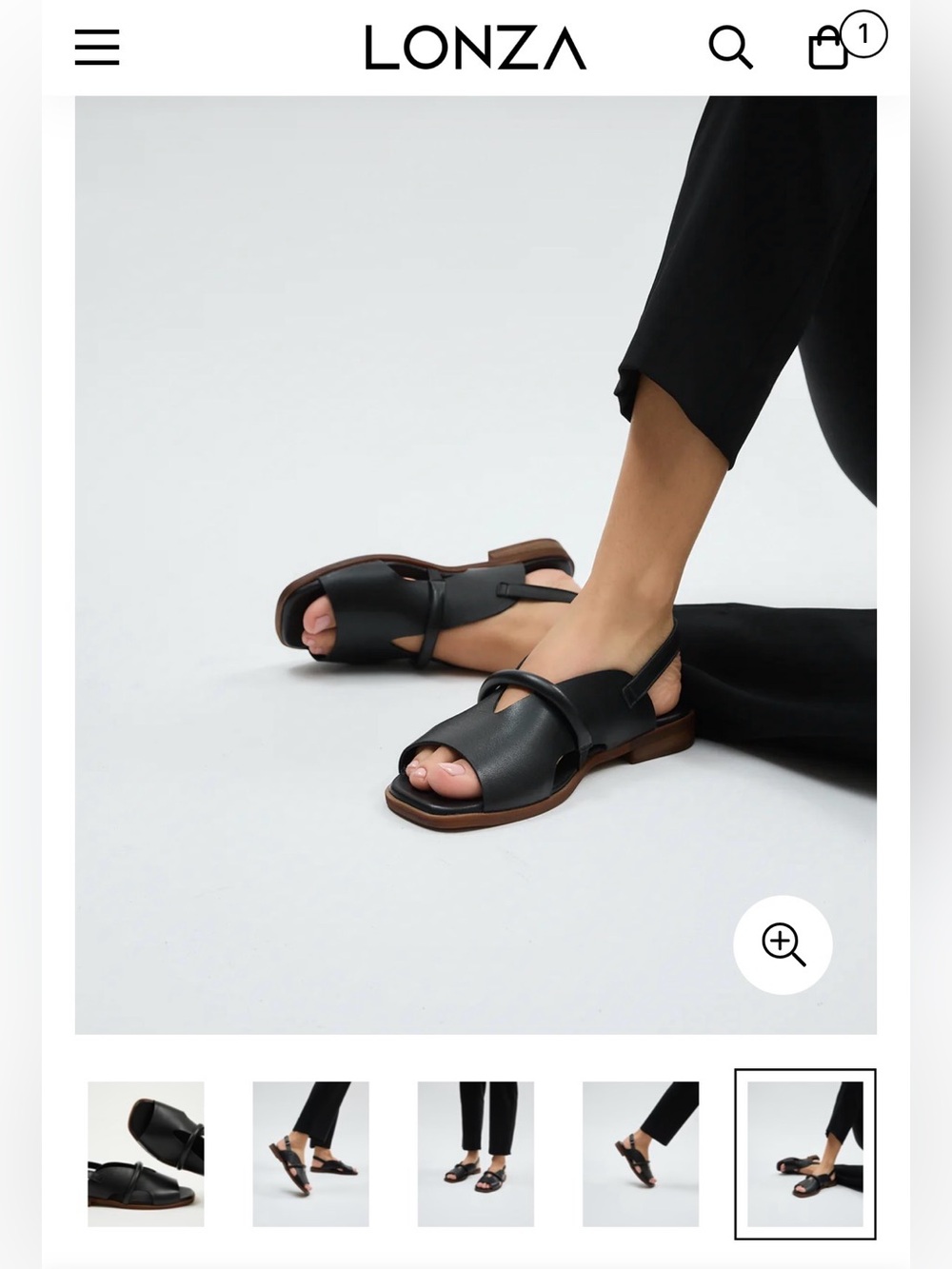 Lonza - Bergen Black Sandal - Picture 2 of 7